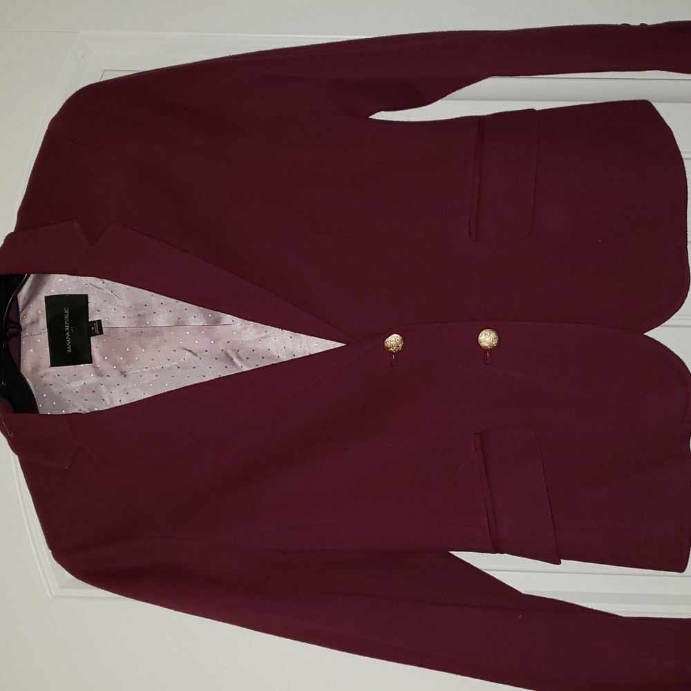 Banana Republic Maroon blazer Size 8